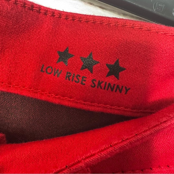 Celebrity Pink Jeans Women's Red Low Rise Skinny Pants Size 5 - Picture 6 of 10